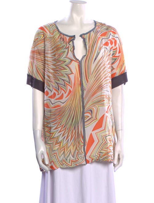 M Missoni Printed V-Neck Tunic