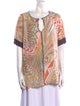 M Missoni Printed V-Neck Tunic