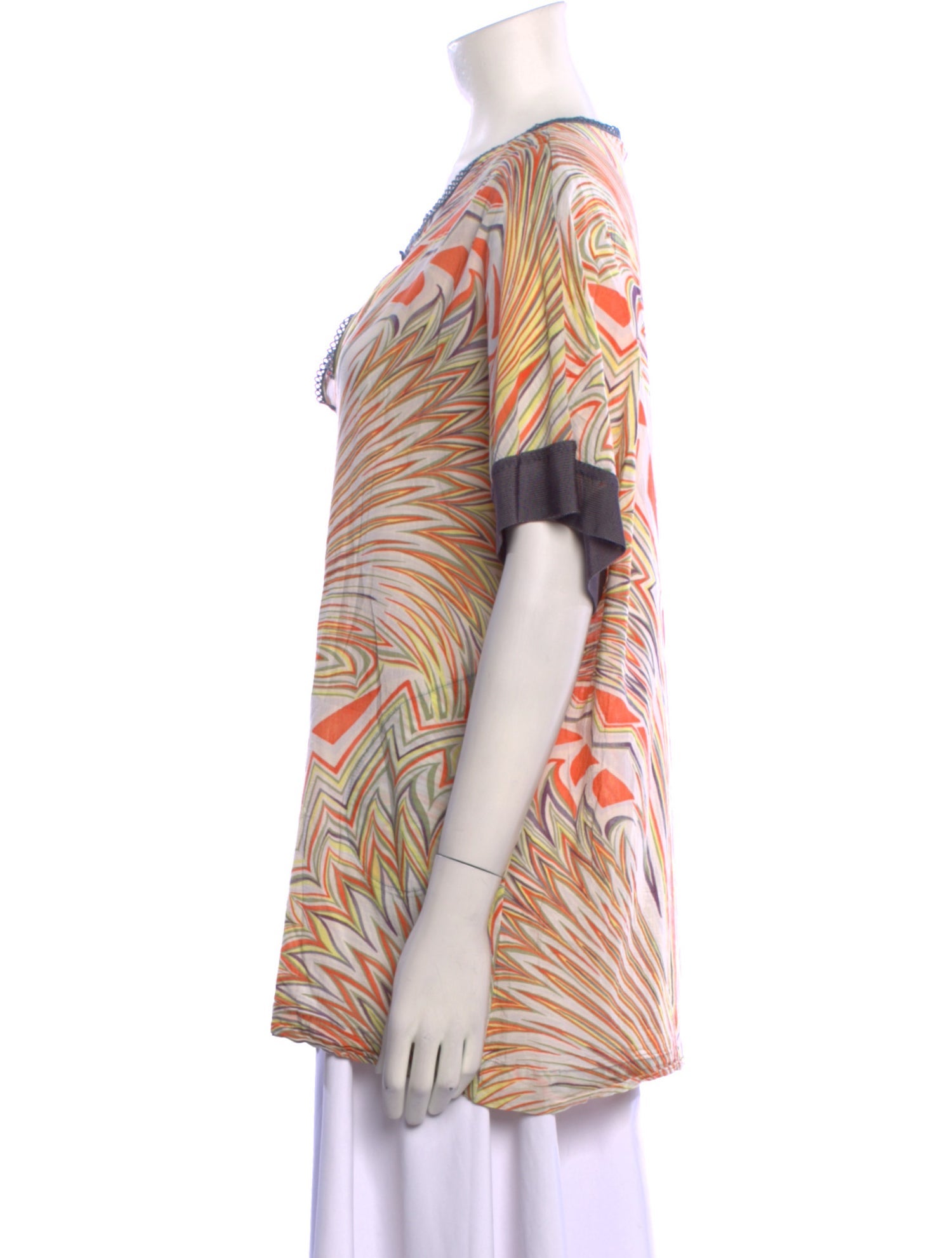 M Missoni Printed V-Neck Tunic