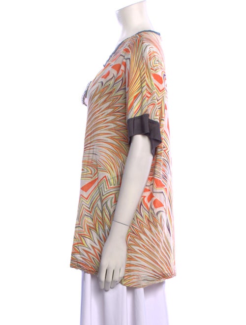 M Missoni Printed V-Neck Tunic