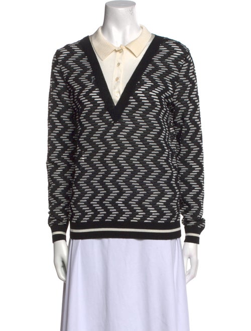 M Missoni Printed V-Neck Sweater