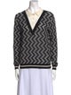 M Missoni Printed V-Neck Sweater