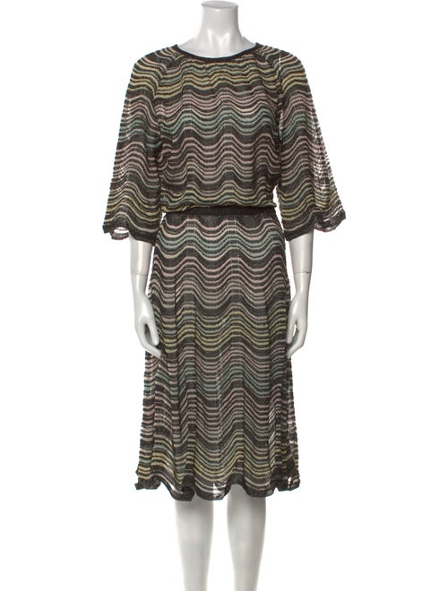 M Missoni Striped Midi Length Dress