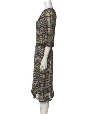 M Missoni Striped Midi Length Dress