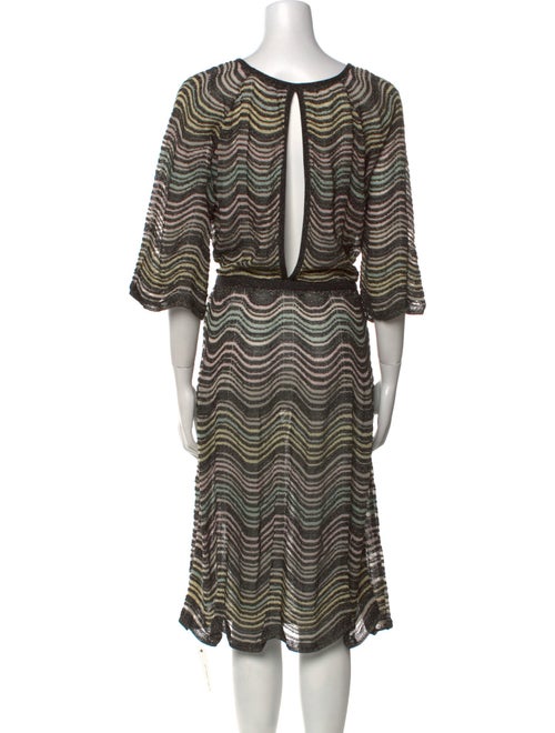 M Missoni Striped Midi Length Dress