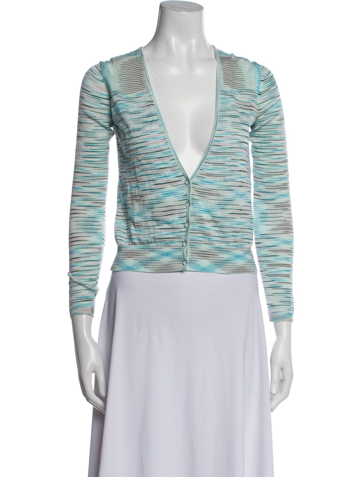 M Missoni Striped V-Neck Crop Top