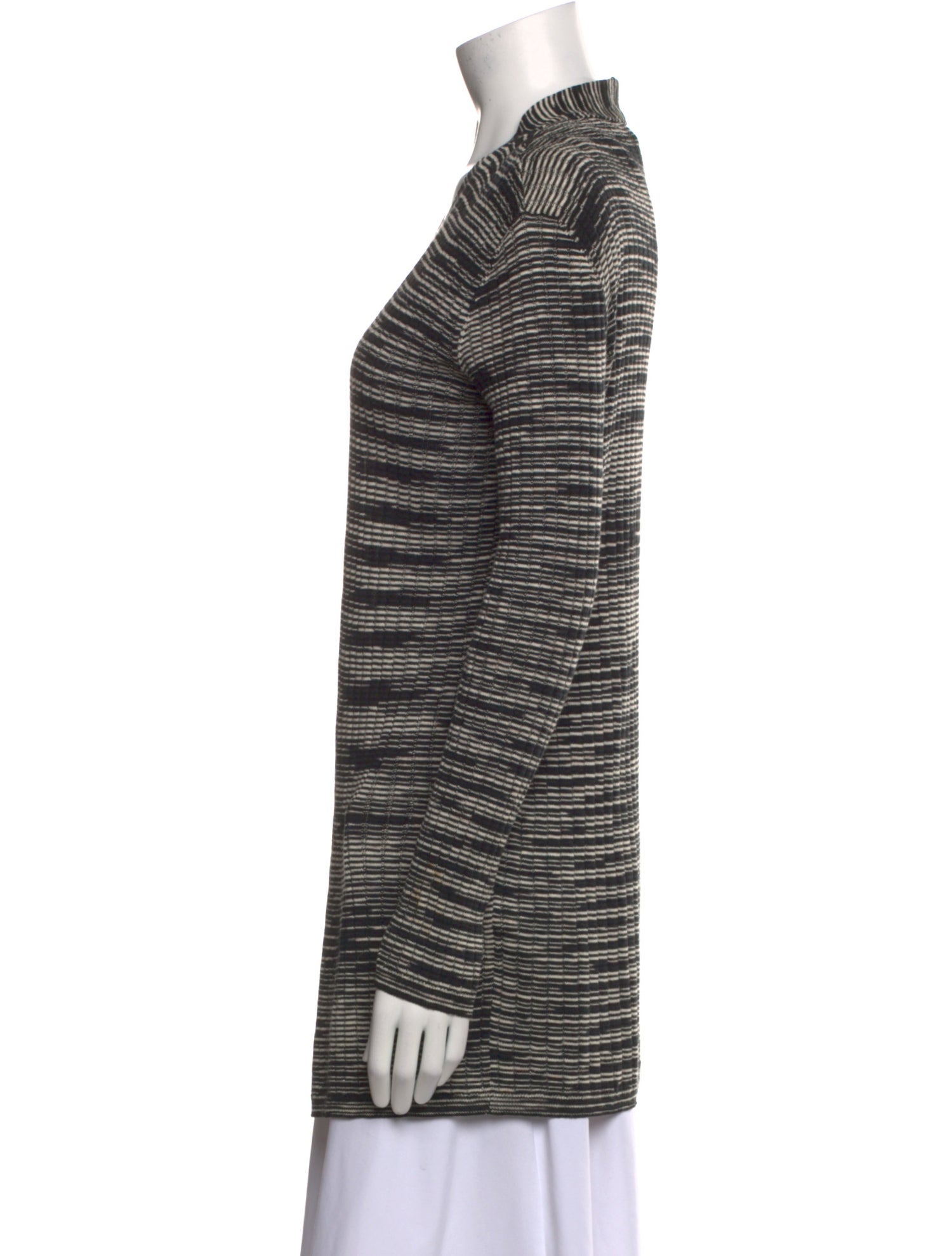 M Missoni Striped Open Front Sweater