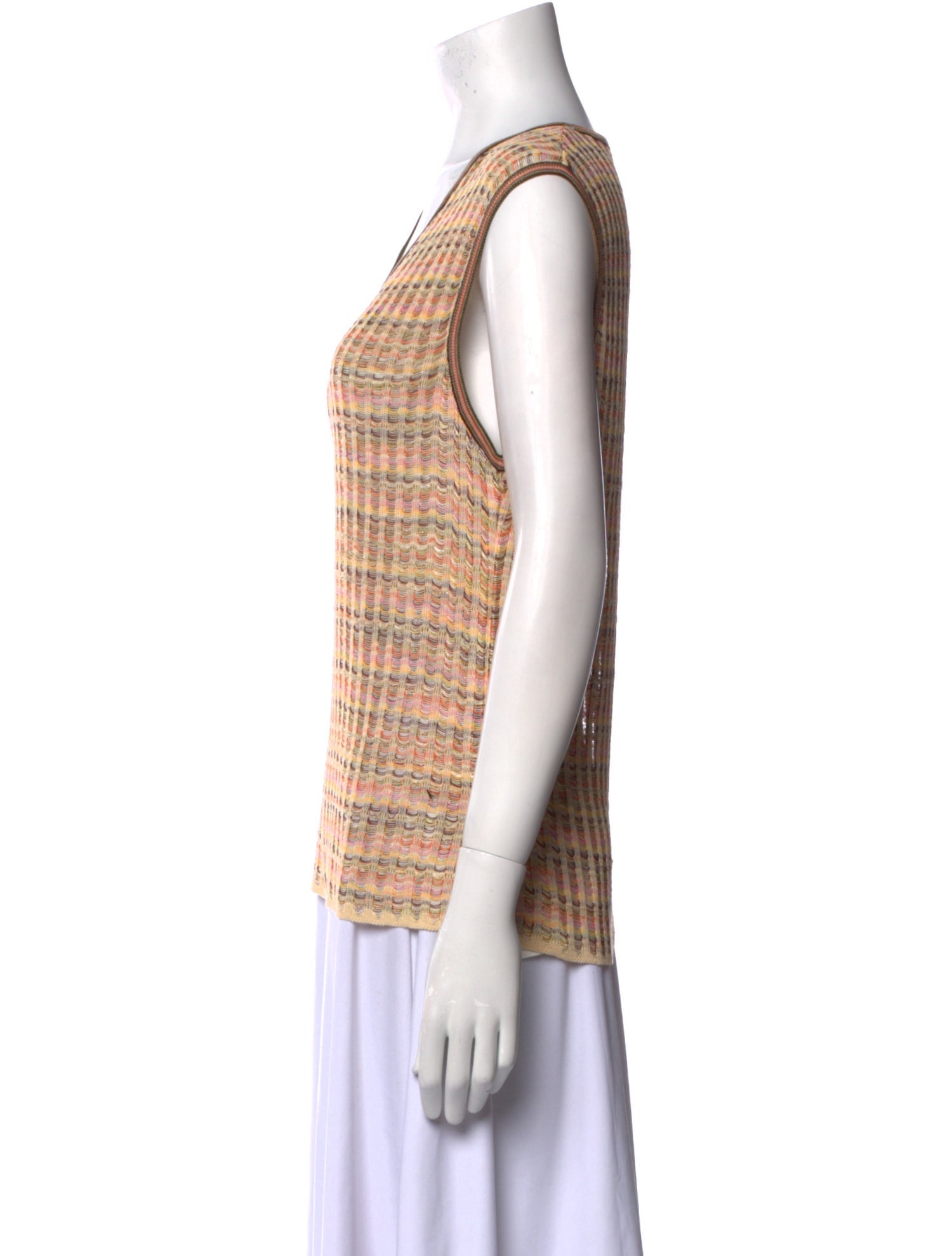 M Missoni Striped V-Neck Top