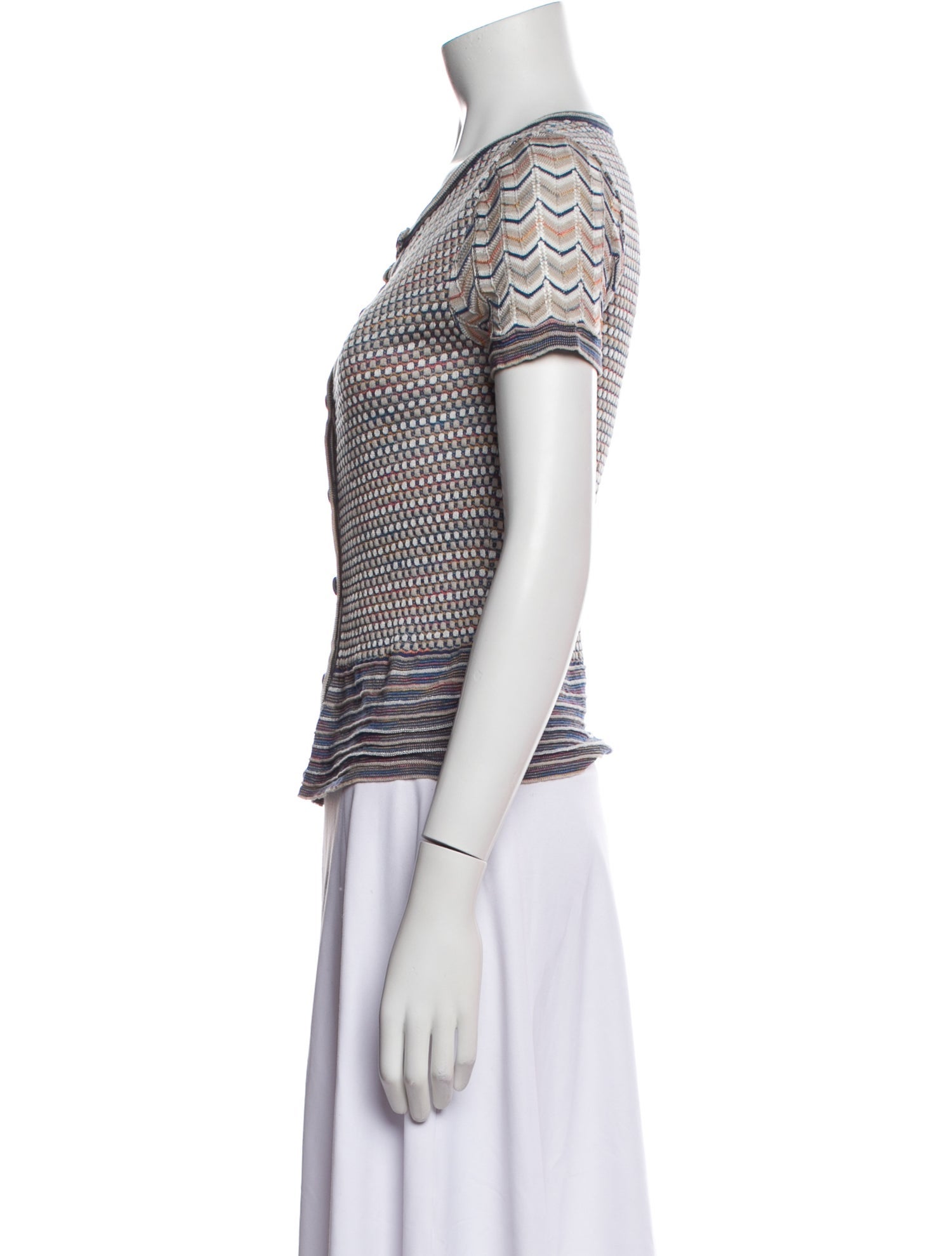 M Missoni Striped Crew Neck Top