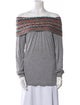 M Missoni Striped Off-The-Shoulder Top