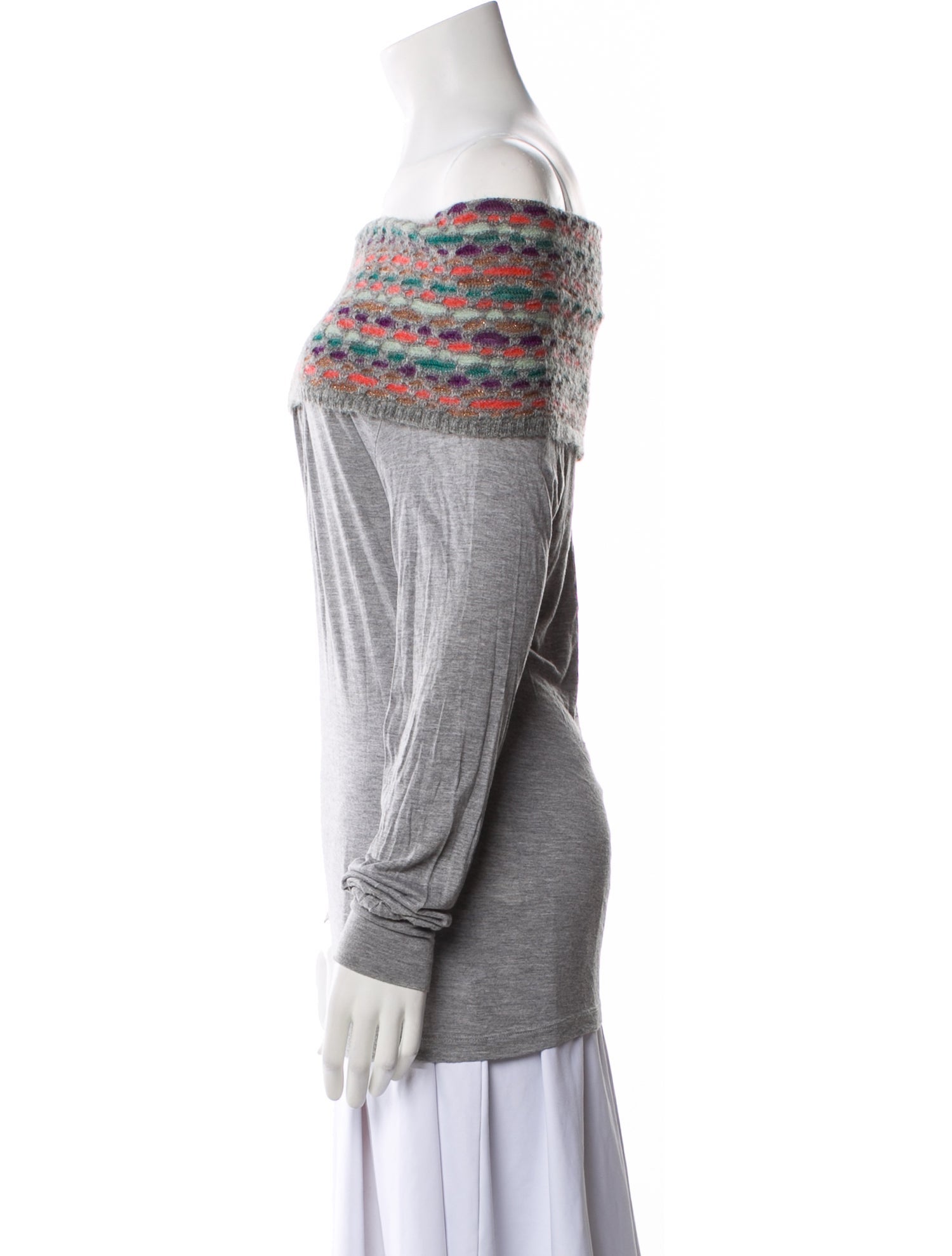 M Missoni Striped Off-The-Shoulder Top