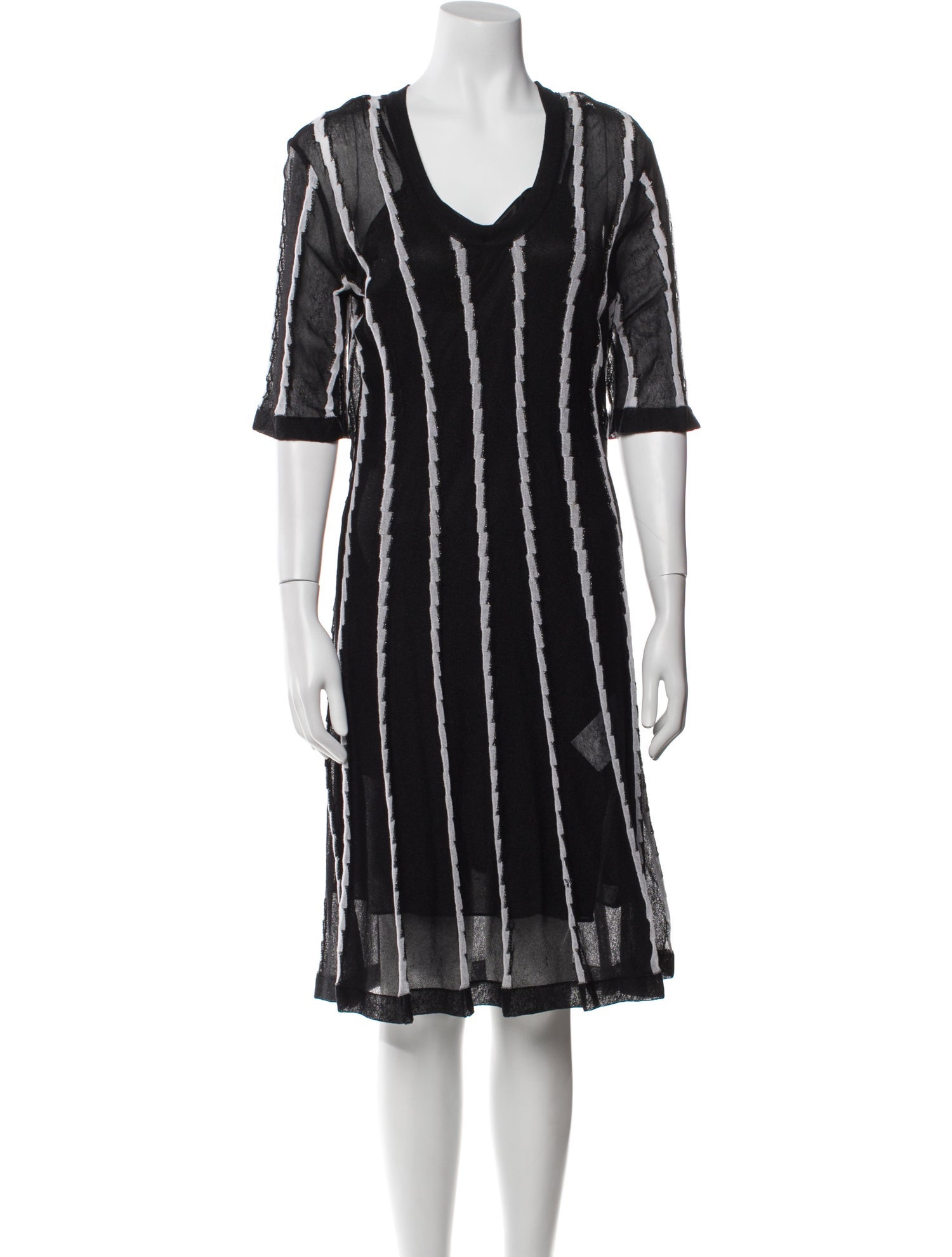 M Missoni Striped Midi Length Dress