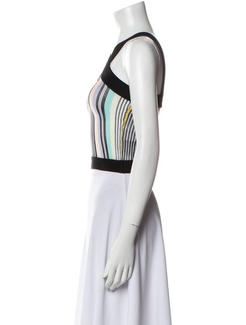 M Missoni Striped Halterneck Crop Top