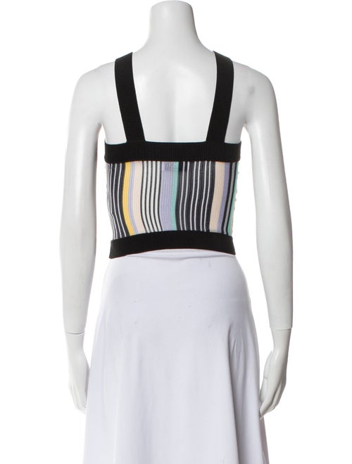 M Missoni Striped Halterneck Crop Top
