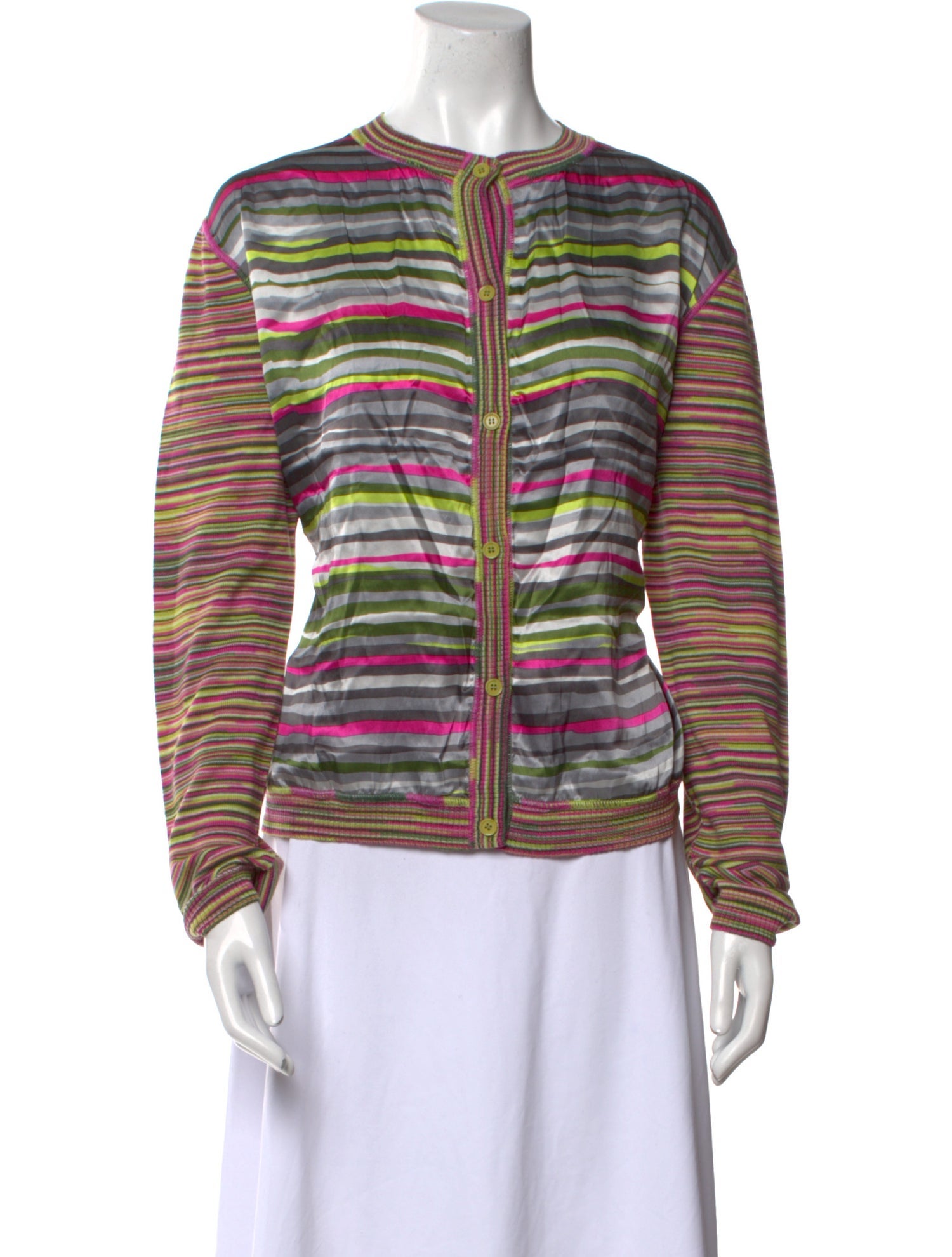 M Missoni Striped Crew Neck Sweater