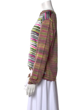 M Missoni Striped Crew Neck Sweater