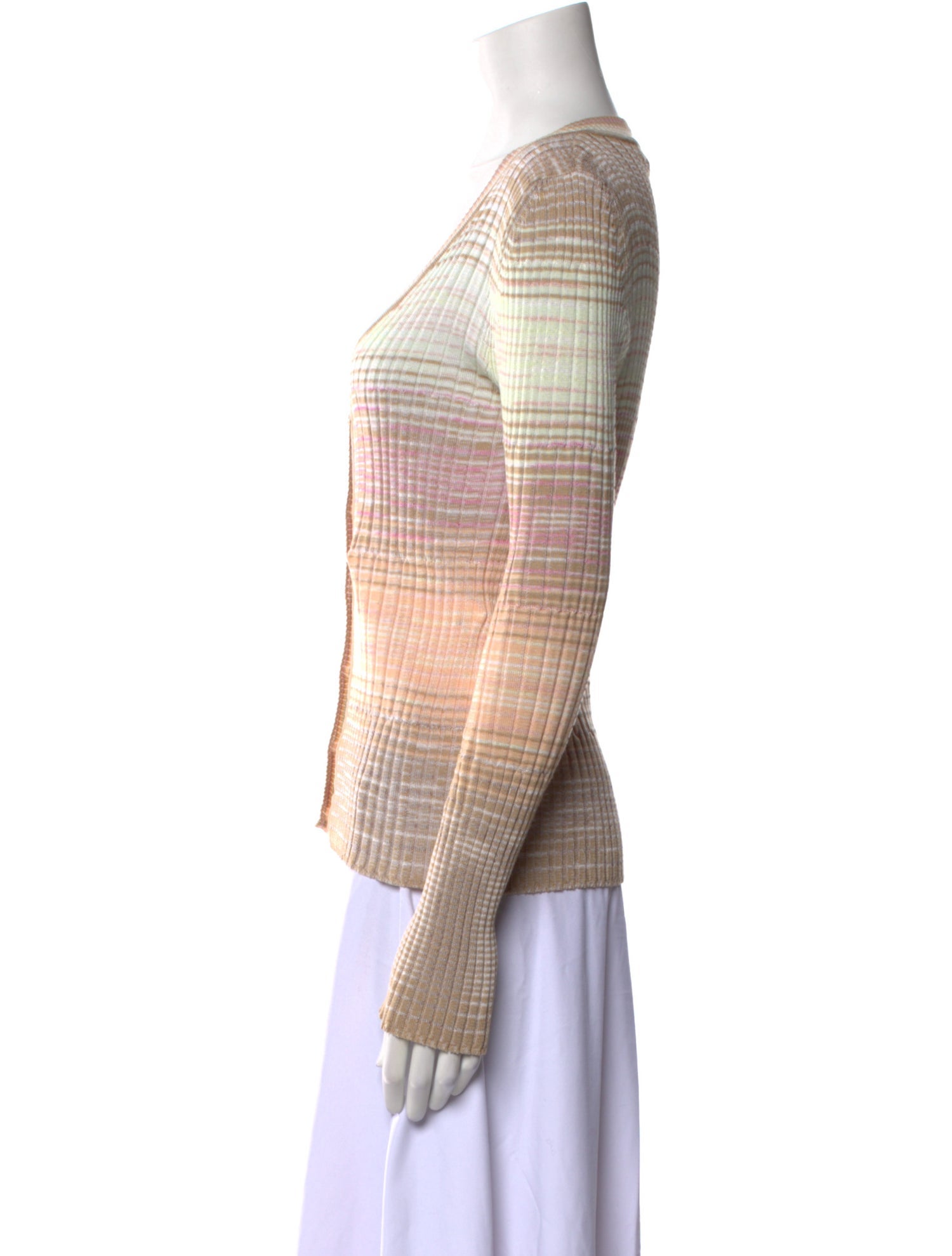 M Missoni Striped V-Neck Sweater