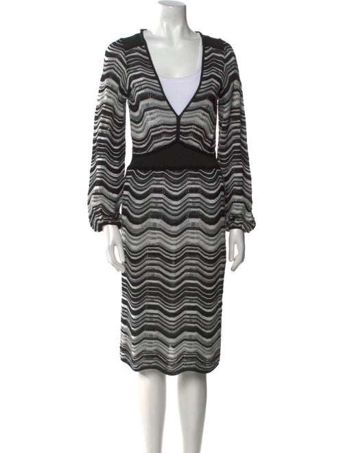 M Missoni Striped Midi Length Dress
