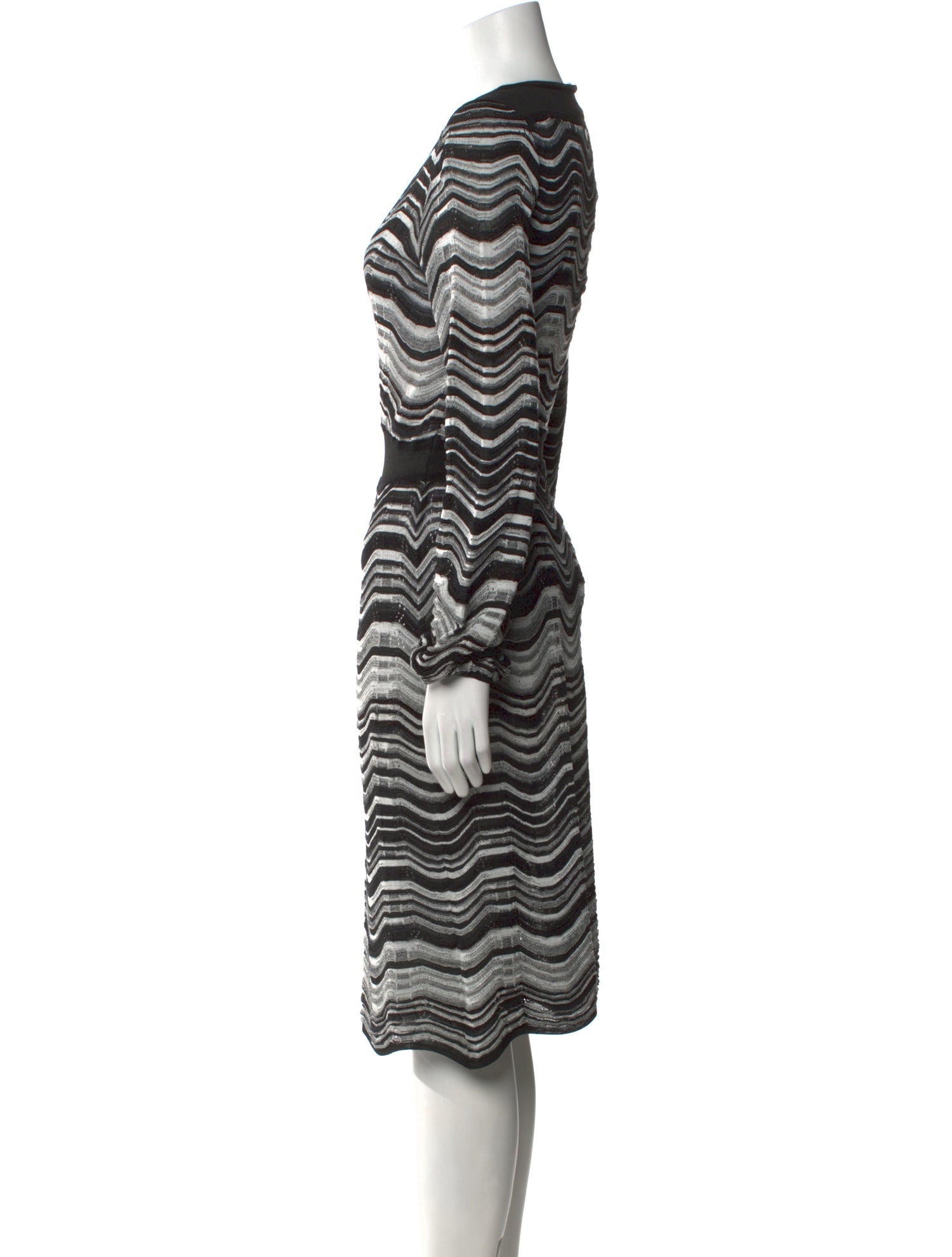 M Missoni Striped Midi Length Dress