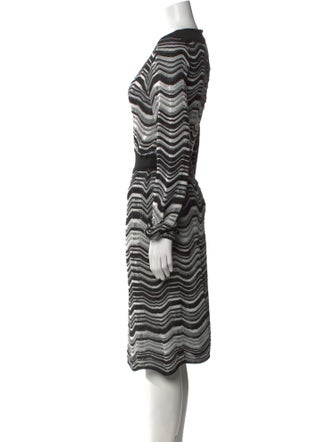 M Missoni Striped Midi Length Dress