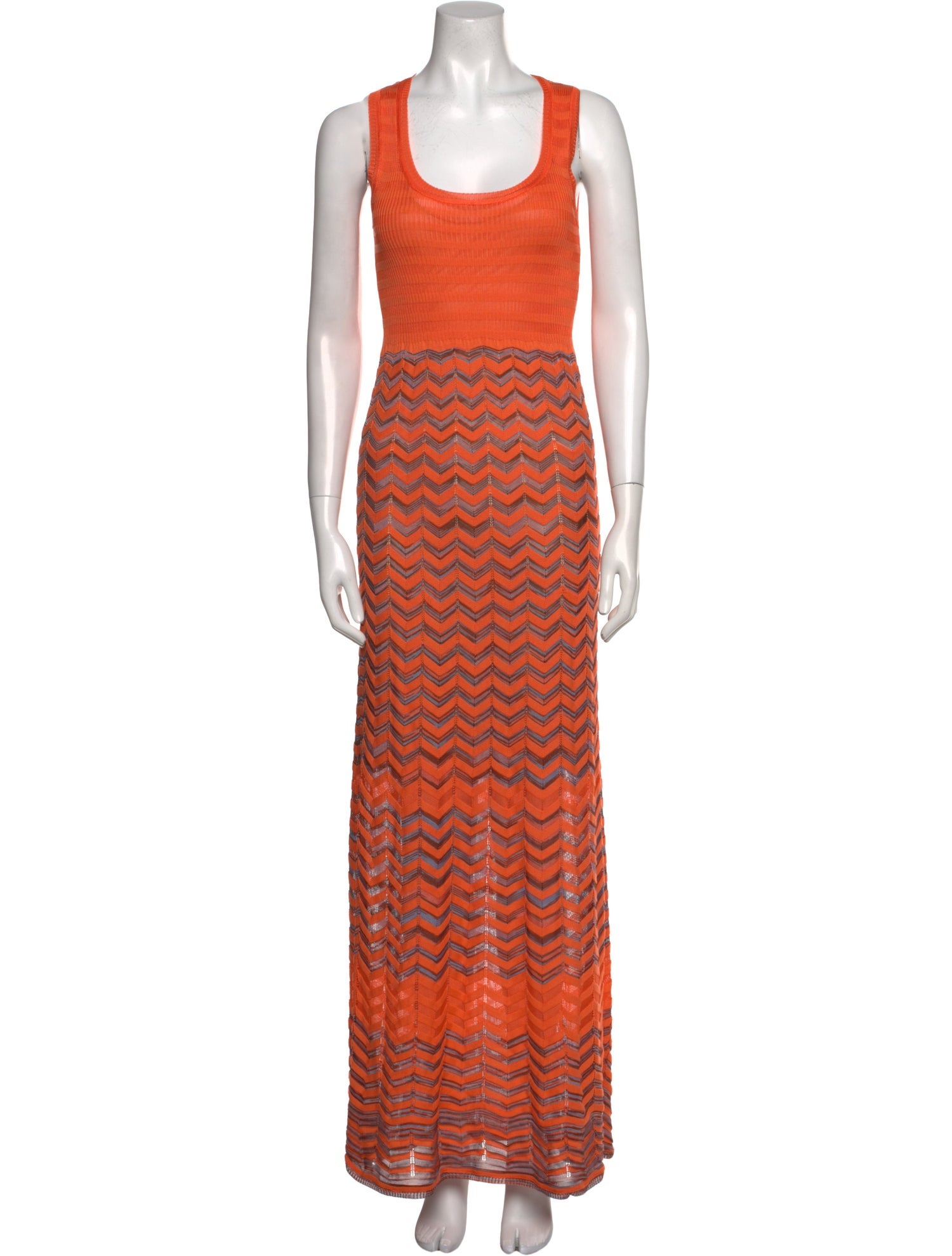 M Missoni Striped Long Dress