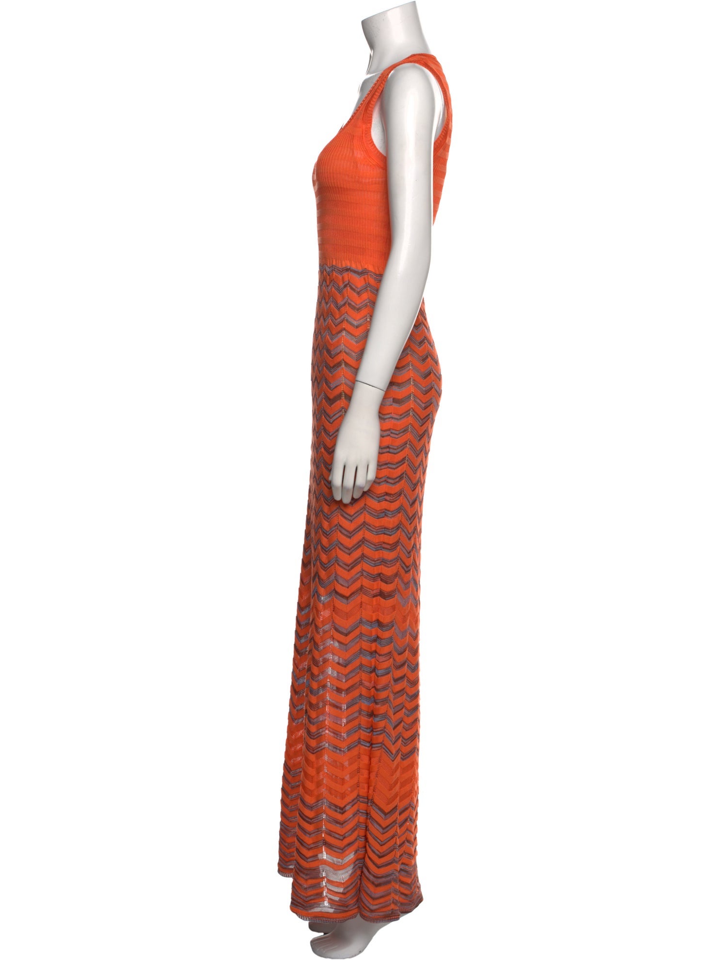 M Missoni Striped Long Dress