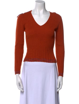 M Missoni Wool V-Neck Top