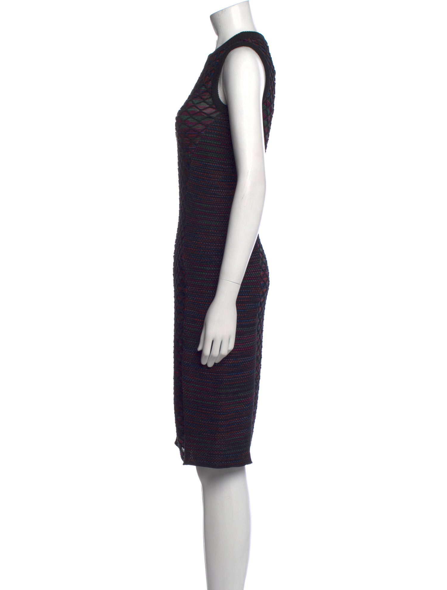M Missoni Striped Knee-Length Dress