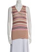 M Missoni Striped V-Neck Sweater