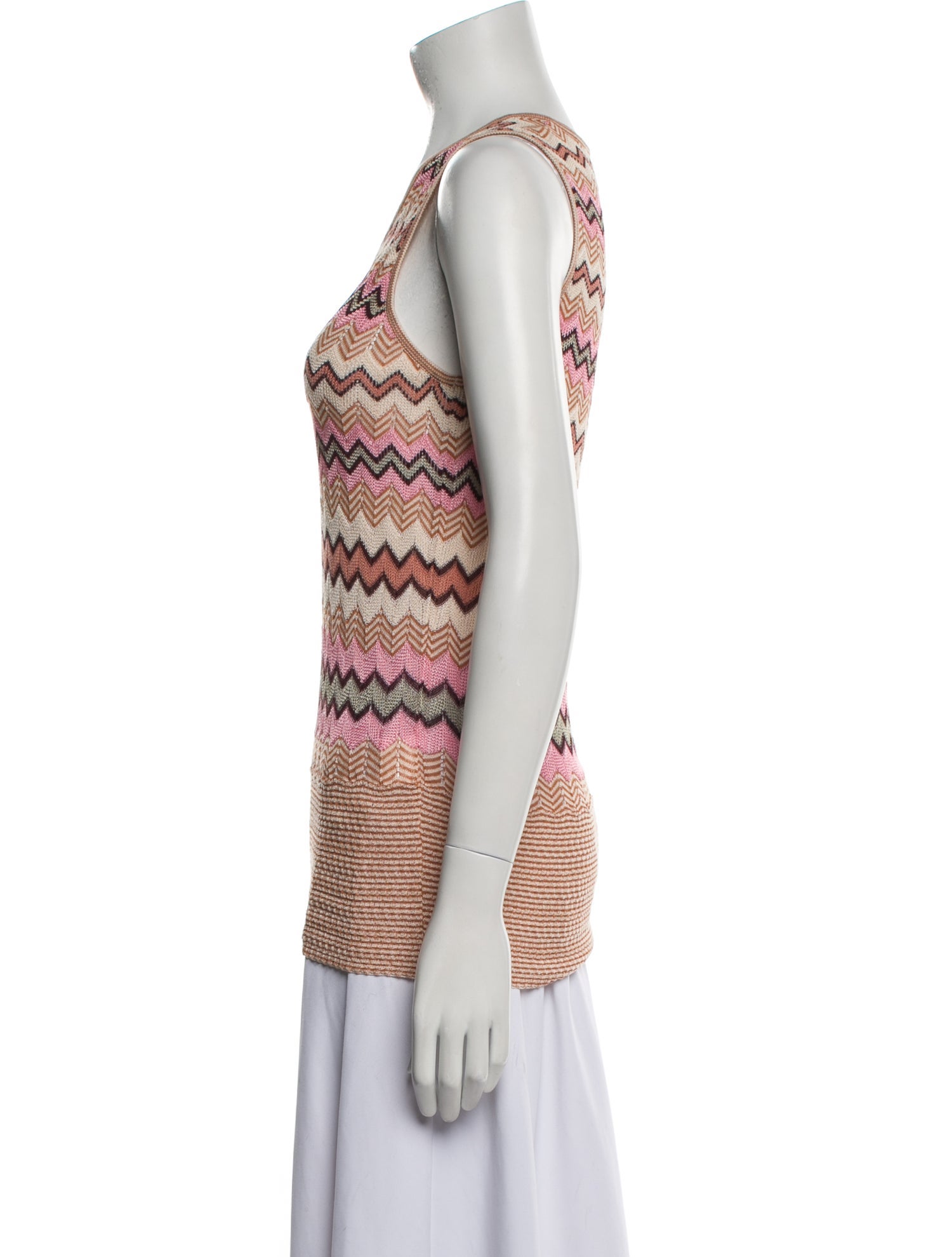 M Missoni Striped V-Neck Sweater