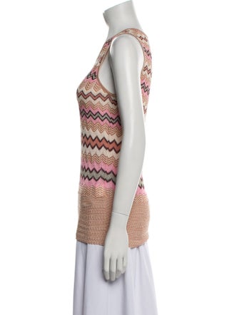 M Missoni Striped V-Neck Sweater