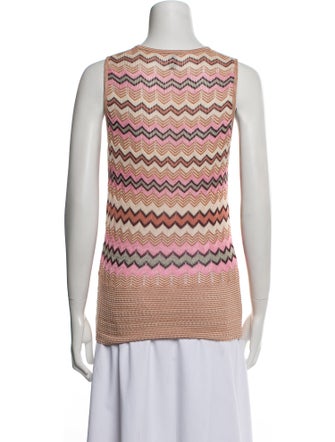 M Missoni Striped V-Neck Sweater