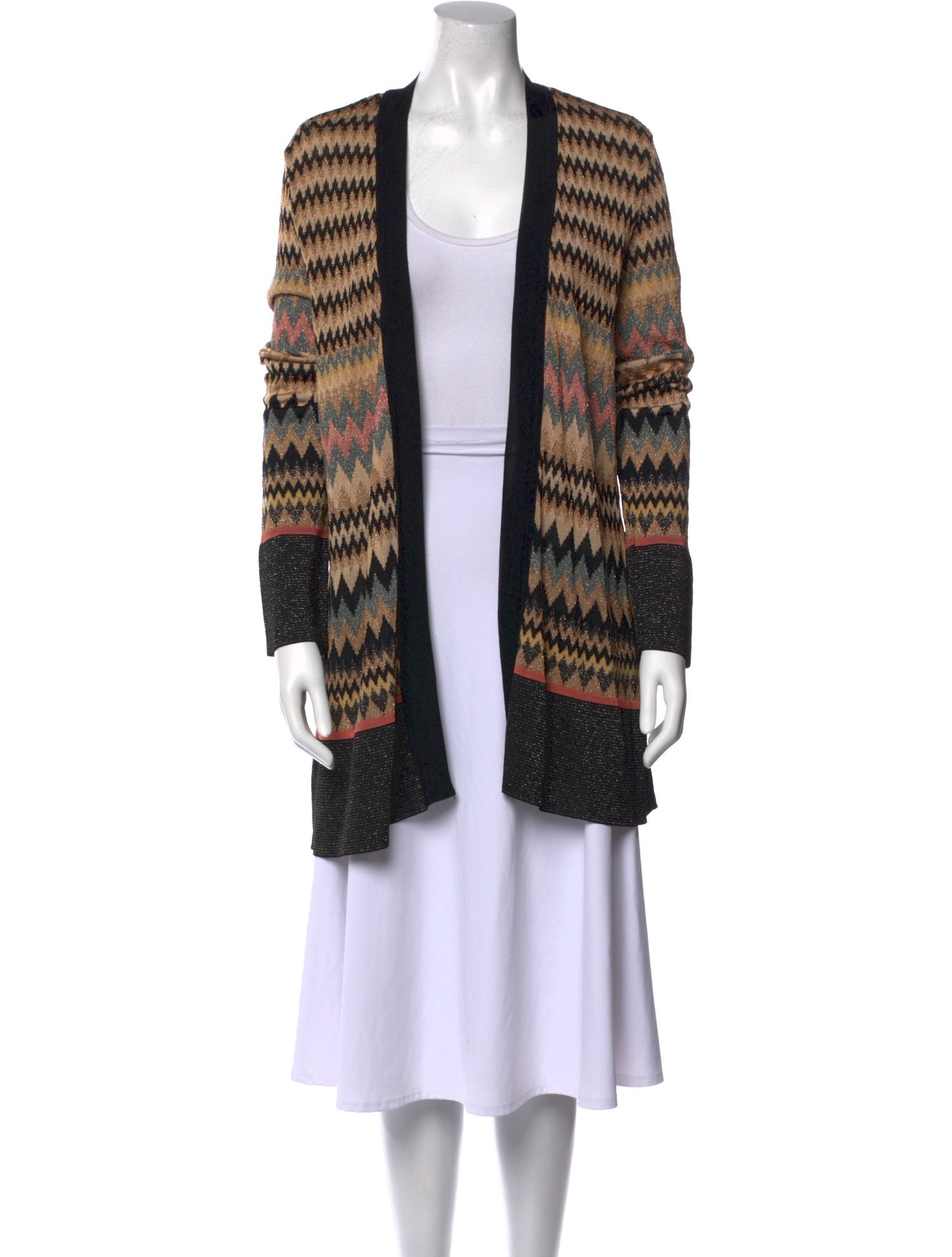 M Missoni Striped V-Neck Sweater