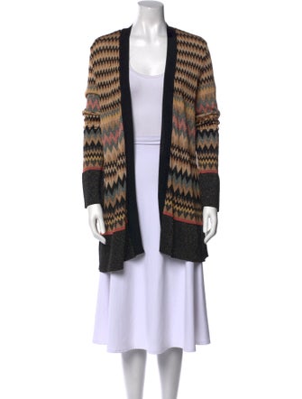 M Missoni Striped V-Neck Sweater