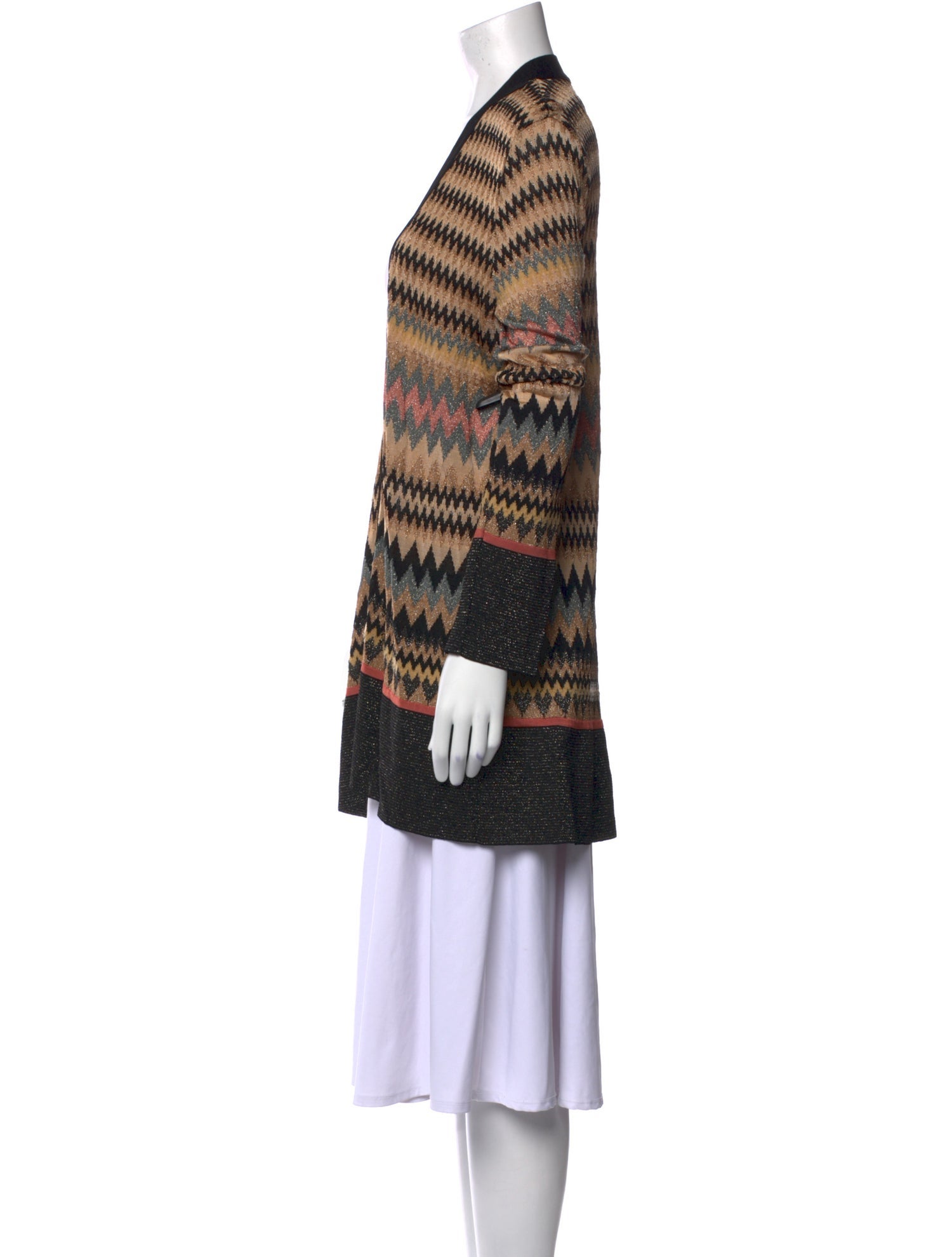 M Missoni Striped V-Neck Sweater