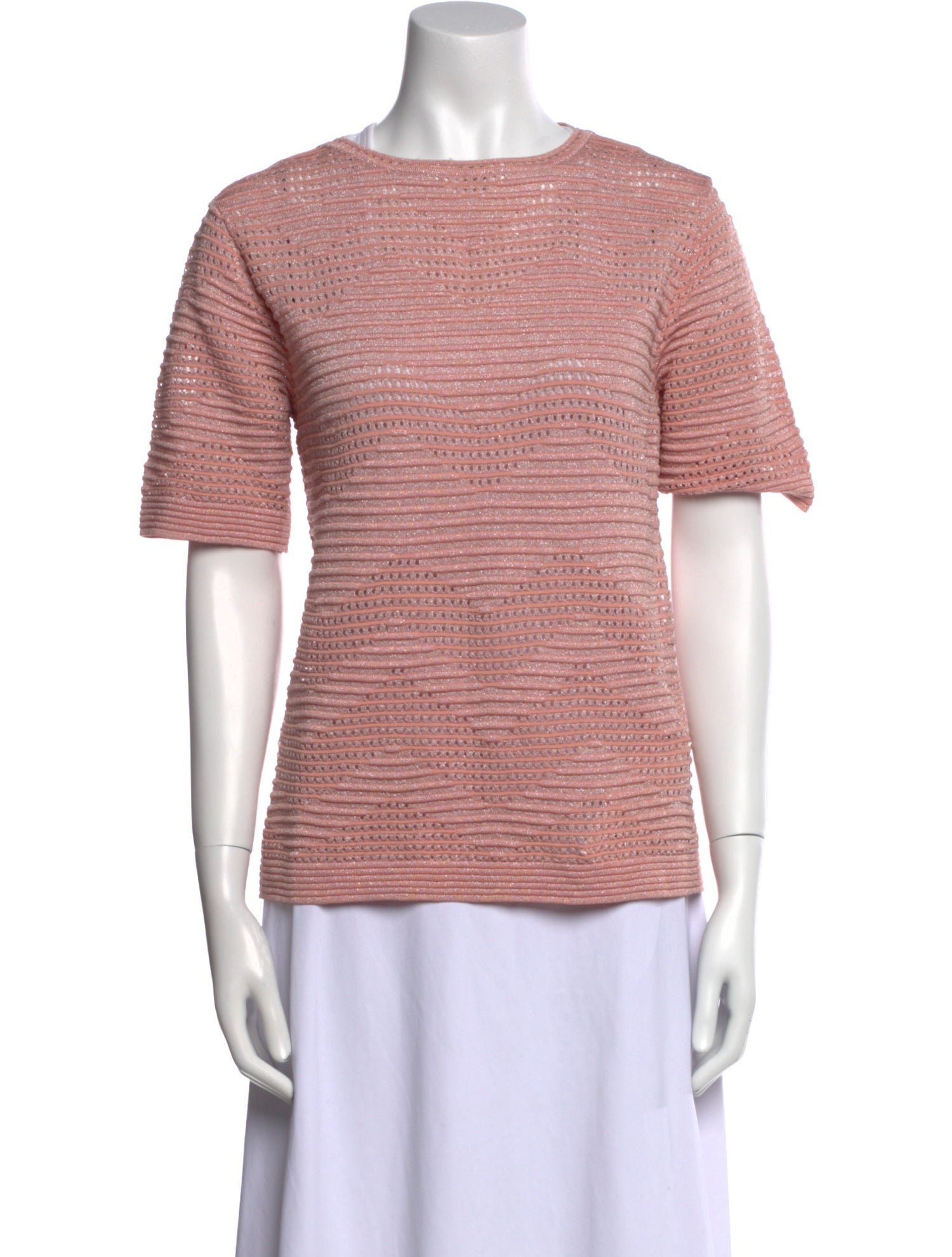 M Missoni Bateau Neckline Short Sleeve Top