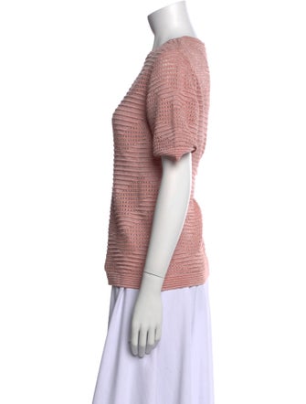 M Missoni Bateau Neckline Short Sleeve Top