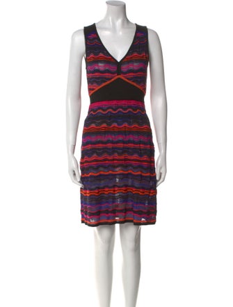 M Missoni Striped Mini Dress