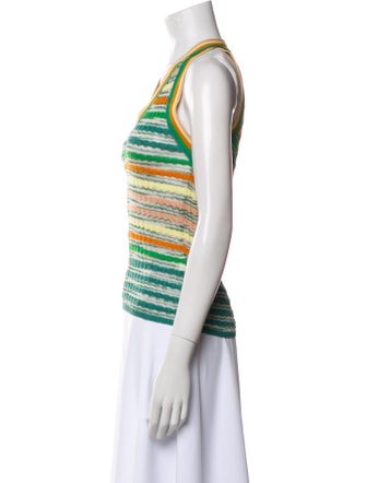 M Missoni Striped V-Neck Top