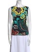 M Missoni Printed Bateau Neckline Top