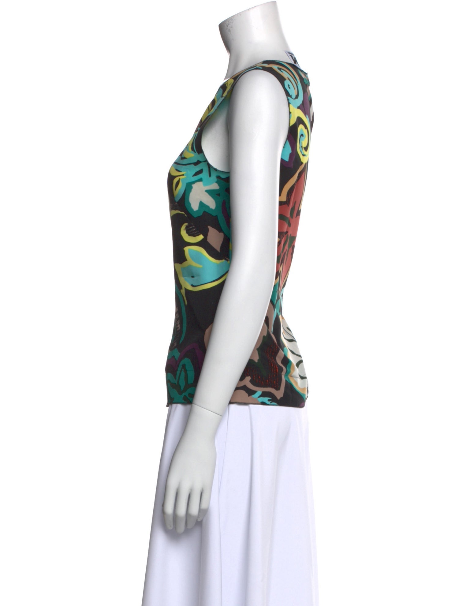 M Missoni Printed Bateau Neckline Top