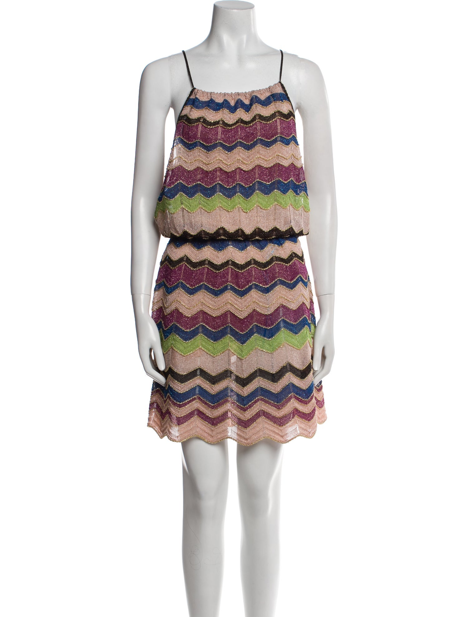 M Missoni Striped Knee-Length Dress