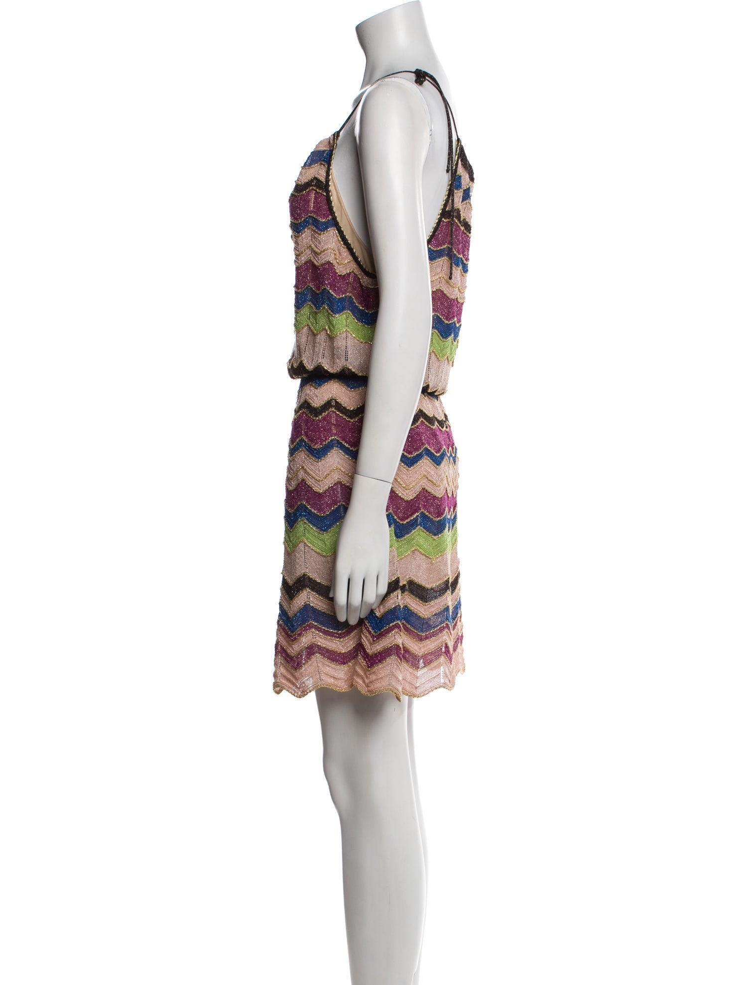 M Missoni Striped Knee-Length Dress