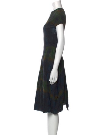 M Missoni Plaid Print Midi Length Dress