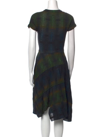 M Missoni Plaid Print Midi Length Dress