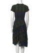 M Missoni Plaid Print Midi Length Dress