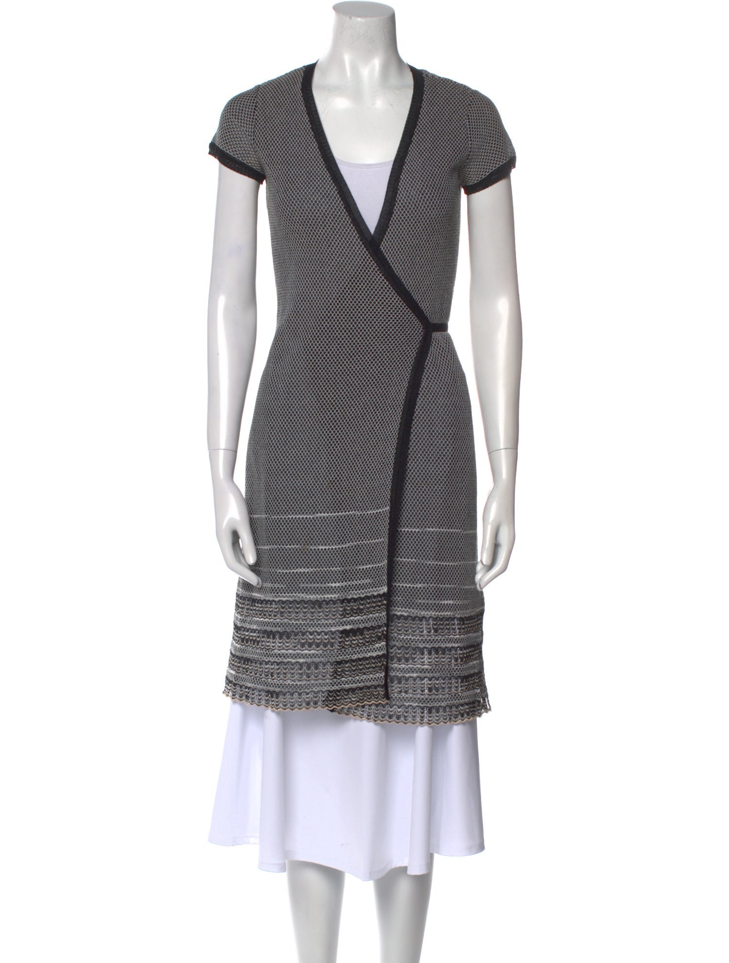 M Missoni Striped V-Neck Sweater