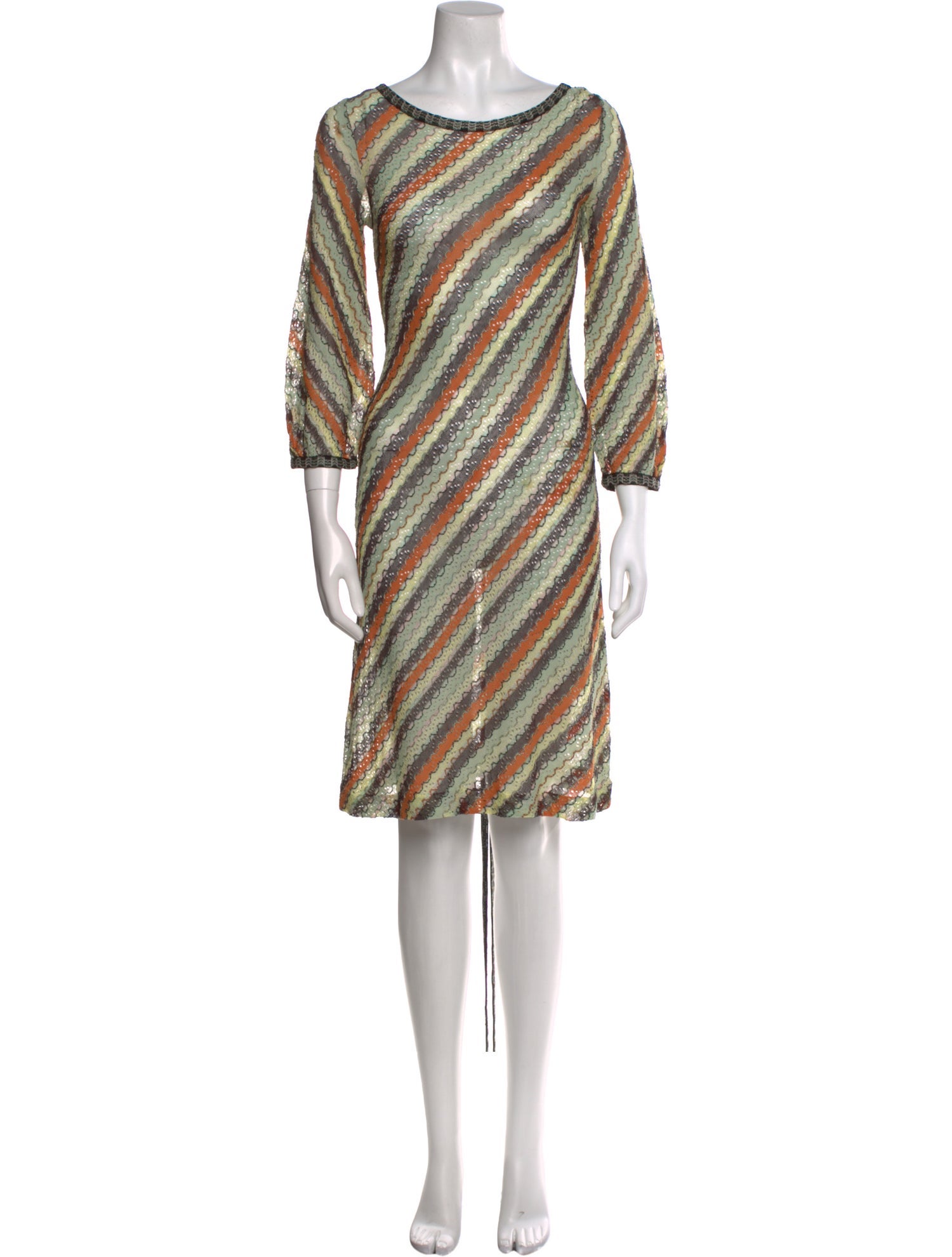 M Missoni Striped Knee-Length Dress