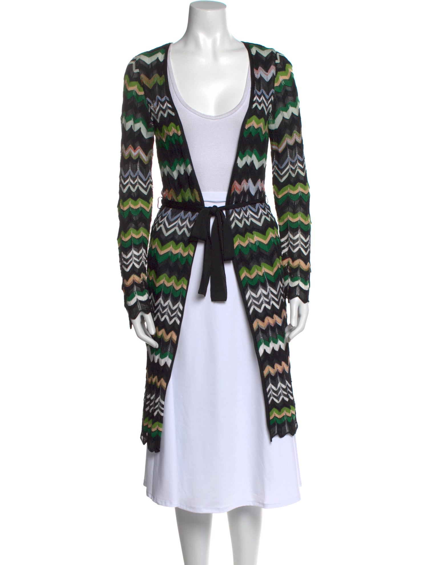 M Missoni Striped V-Neck Sweater