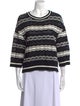 M Missoni Striped Scoop Neck Sweatshirt